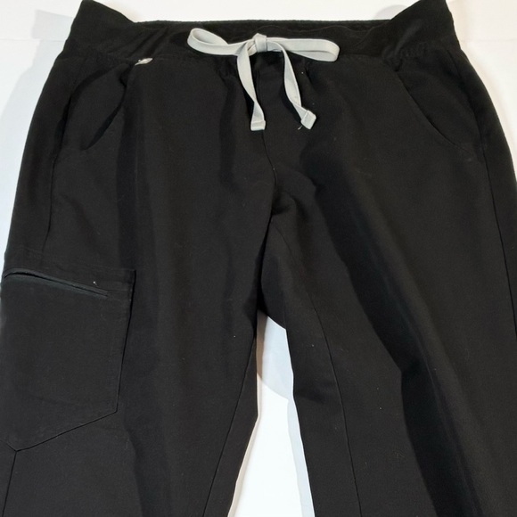 Figs Zamora Jogger Scrub Pants Black Size Small Drawstring Style: W18SW2005 - Picture 2 of 7